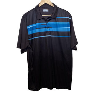 Ben Hogan Men’s Black Stripe Short Sleeve Performance Golf Polo Shirt Size XL